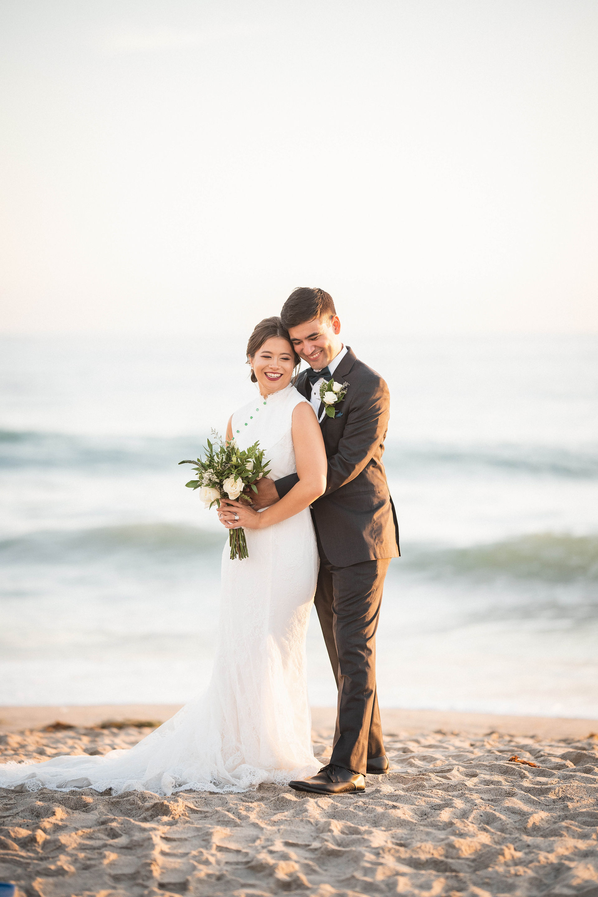 Wedgewood Weddings - Romantic Newlywed Photoshoot at San Clemente Beach - Paper Birch Collective