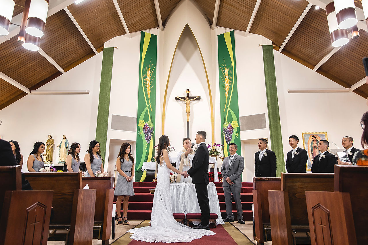 A Full Day of Wedding Celebrations, from a Vietnamese tea ceremony/Viet wedding to a Catholic Church wedding ceremony, shot by Paper Birch Collective, Orange County Wedding Photographer