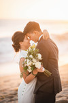 Beach wedding sunset portrait atSan Clemente by Paper Birch Collective, California Wedding Photographer in Orange County