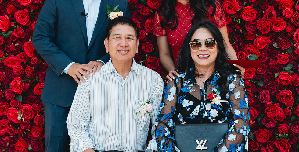 Newly weds with friends during the tea ceremony at Giracci Vineyards shot by Alvis Pham Photography, Orange County California Wedding Photographer