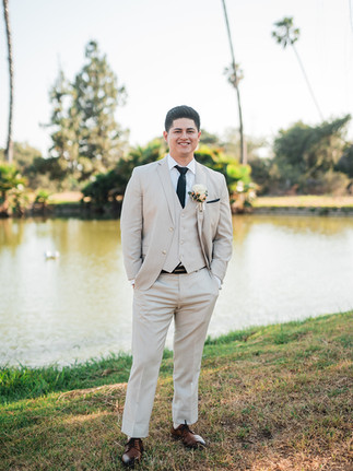 Groom solo photoshoot shot by Alvis Pham Photography, Orange County California Wedding Photographer, at Sierra La Verne by Wedgewood Weddings