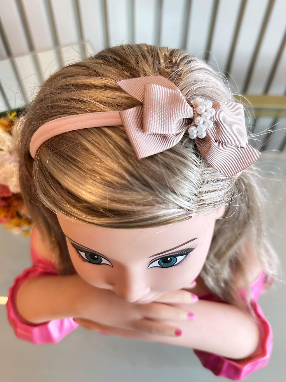 Miniatura: Faixinha de Cabelo Bebê Com Pérolas Fofura Várias Cores