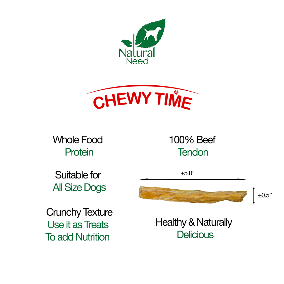 Thumbnail: Chewy Time - All Natural, Grass-Fed & Free-Range Beef Tendon