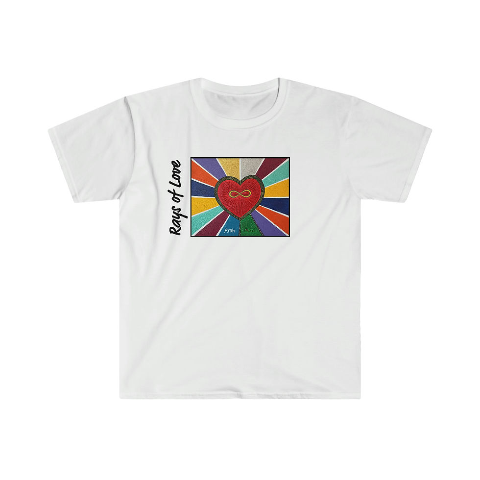 Thumbnail: Rays of Love - Unisex Softstyle T-Shirt - Large Logo 