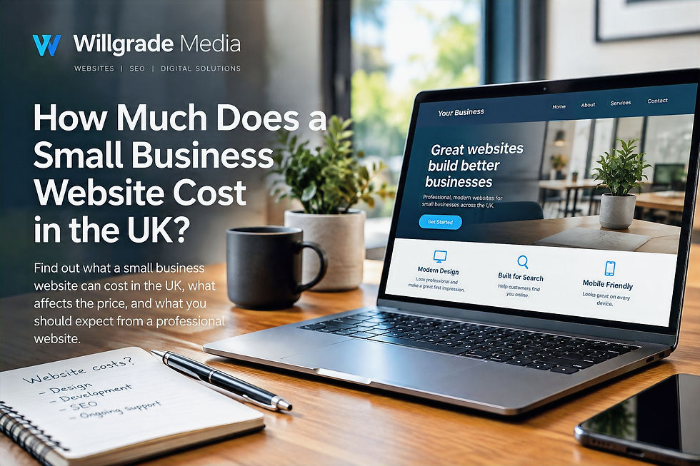 Small business website design and cost guide for UK businesses