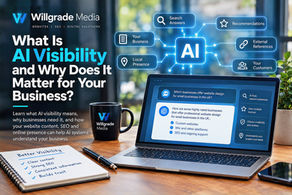 AI visibility for businesses, showing how a website, SEO, content and online presence help AI systems understand a business