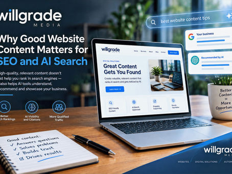 Willgrade Media website content for SEO and AI search
