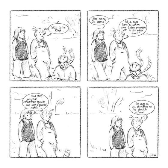 Comic "Fahrrad fahren" by Anne-Ly Redlich