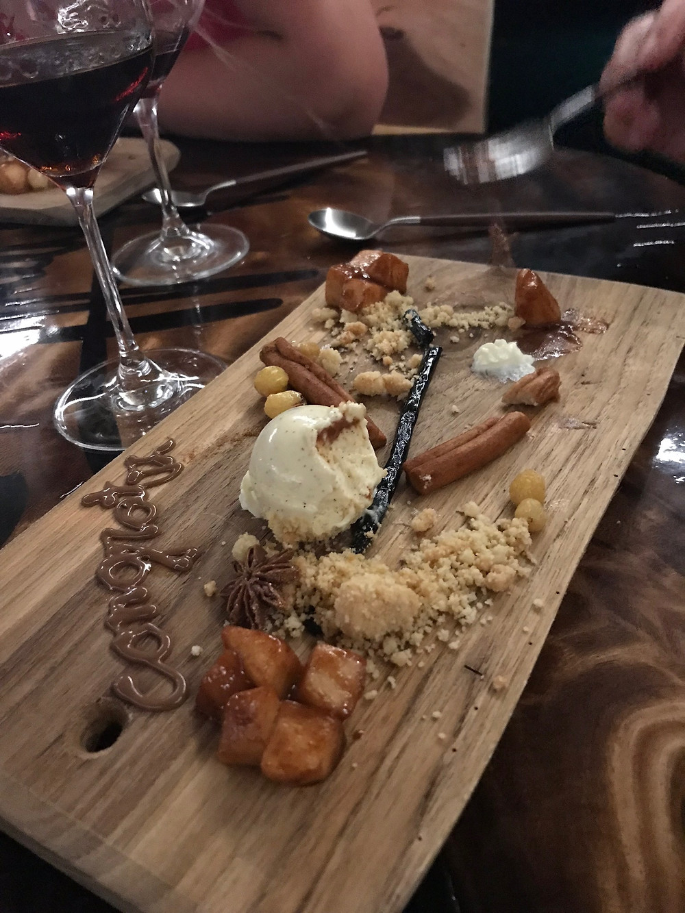 Deconstructed apple pie at Brass Boer