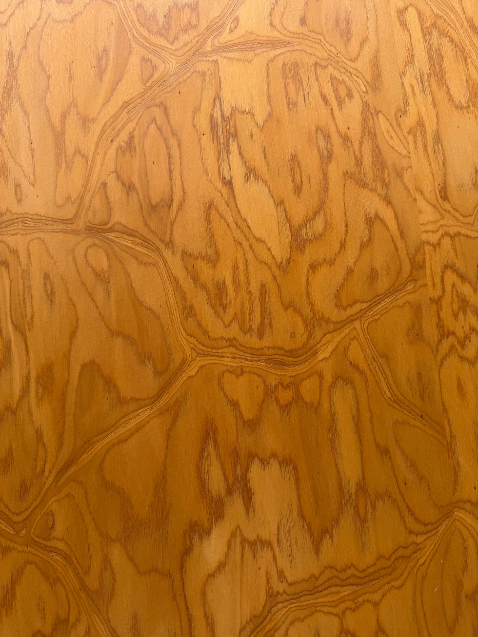 Thumbnail: Vintage 1980s Postmodern Bullnose Caramel Veneer Console 