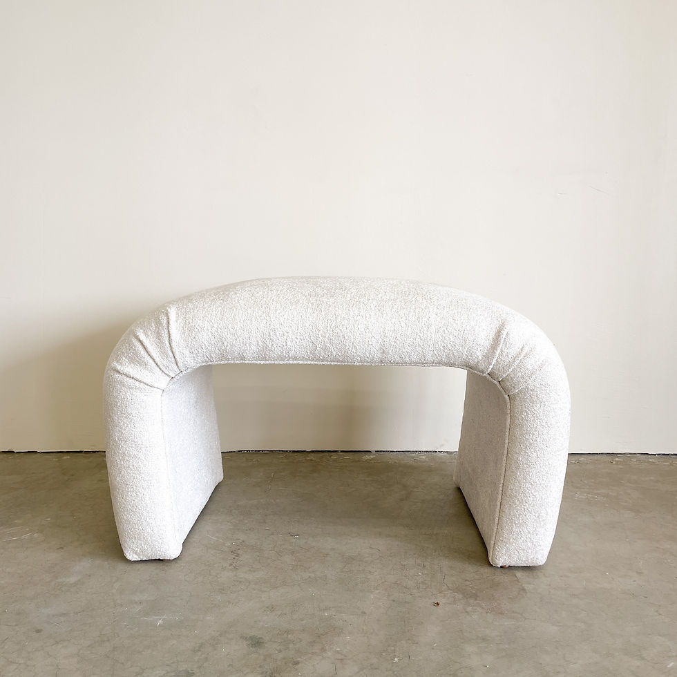Thumbnail: Vintage 1980s Postmodern Boucle Waterfall Bench