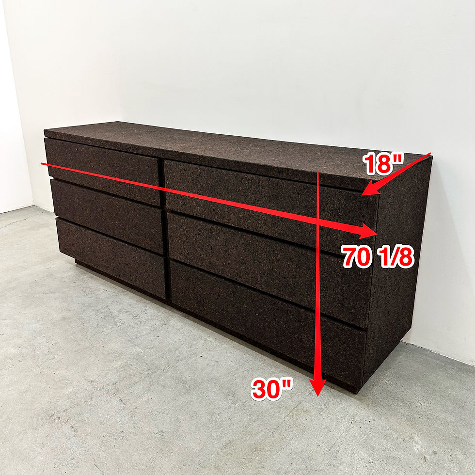 Thumbnail: Vintage Mid-Century Modern Chocolate Cork Dresser 