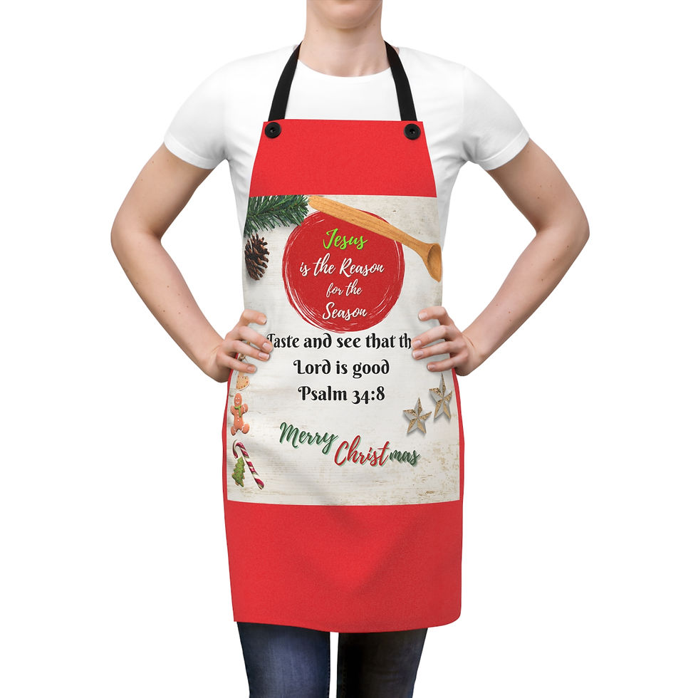 Thumbnail: Christmas Apron - Jesus is the Reason for The Season with Scripture