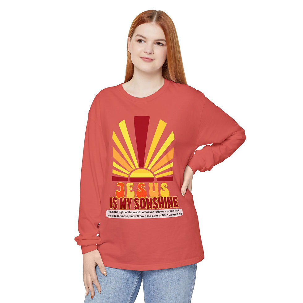 Thumbnail: Jesus Is My Sonshine Long Sleeve Tee John 8:12 & Numbers 6:24-26