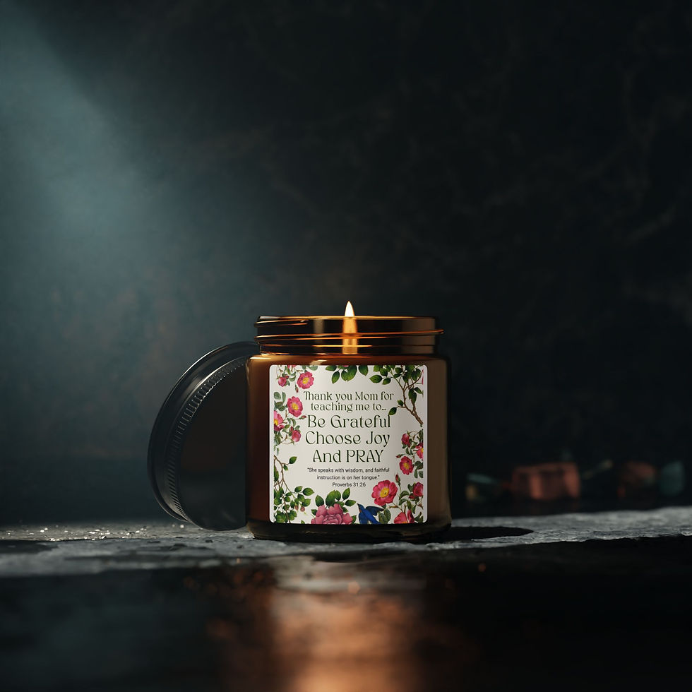Thumbnail: Christian Scented Soy Candle Thank You Mom Gratitude Joy & Prayer Proverbs 31:26
