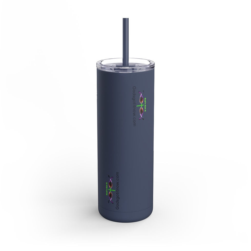 Thumbnail: Be Blessed and Be a Blessing Maars Maker Skinny Matte Tumbler, 20oz