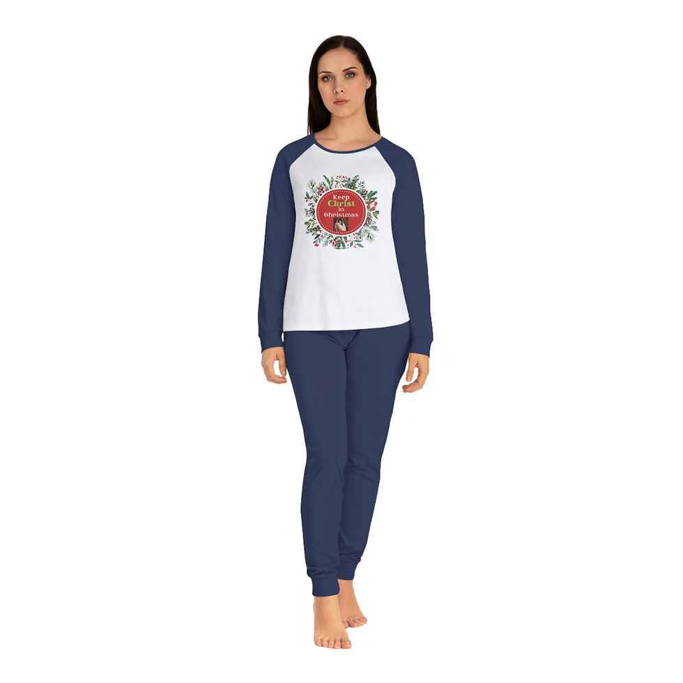 Thumbnail: Christmas Pajama Set - Keep CHRIST in Christmas, Womens Pajamas