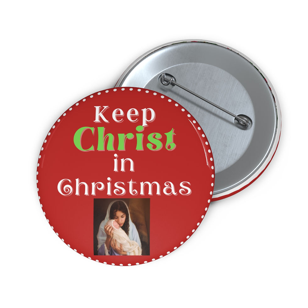 Thumbnail: Keep CHRIST in Christmas Pin Buttons