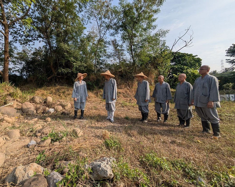 佛元2569年11月26日堂主 慈悲帶領比丘法師進行森林佛殿圓滿丘聖境報導