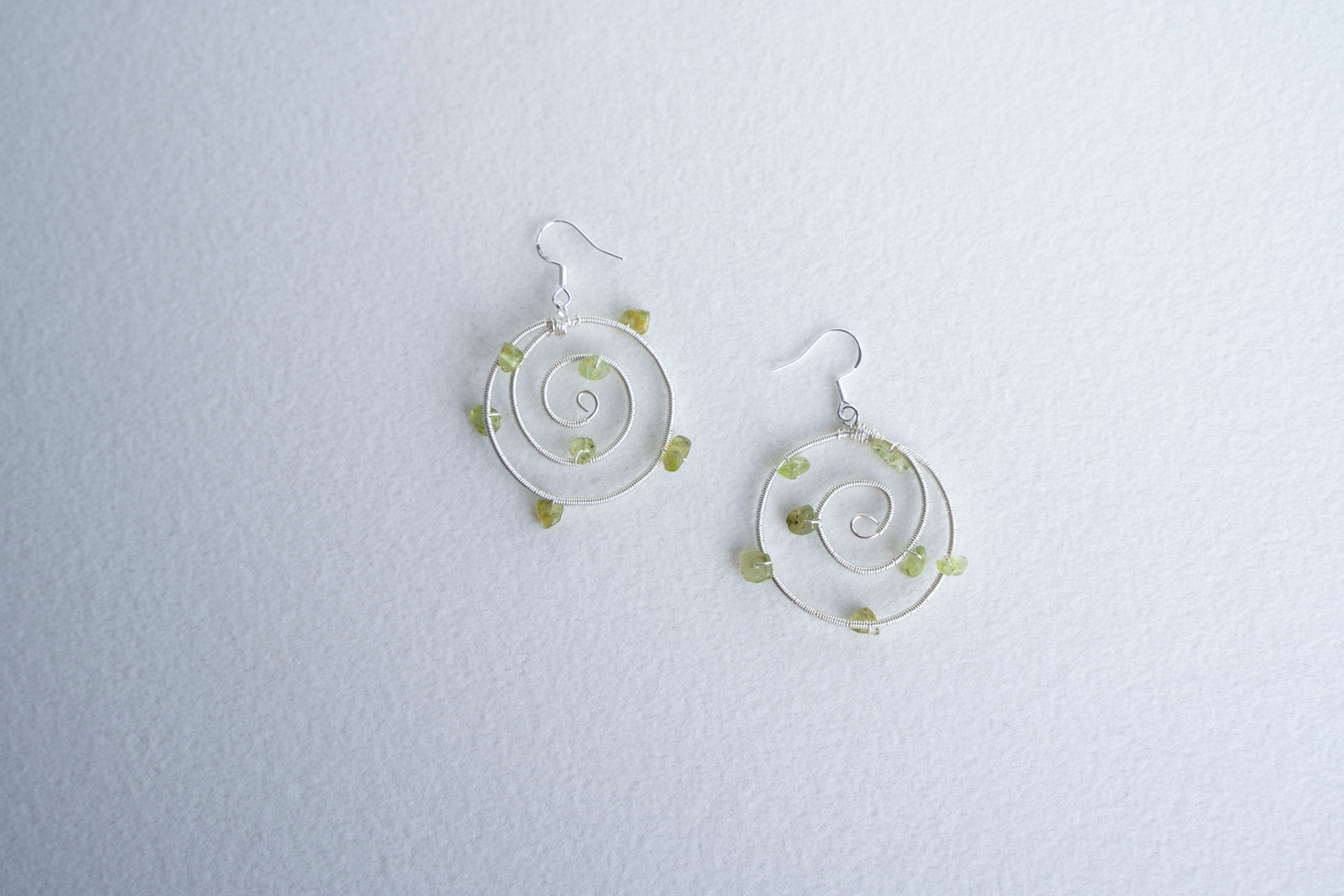 Handmade Spiral Crystal Earrings