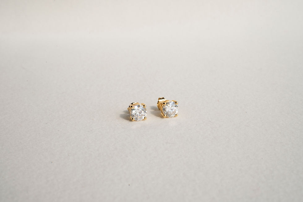 Thumbnail: Eterna VVS Moissanite Stud Earrings
