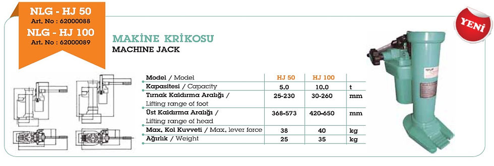 Küçük resim: NETLİFT MAKİNE KRİKOSU NLG HJ MODEL