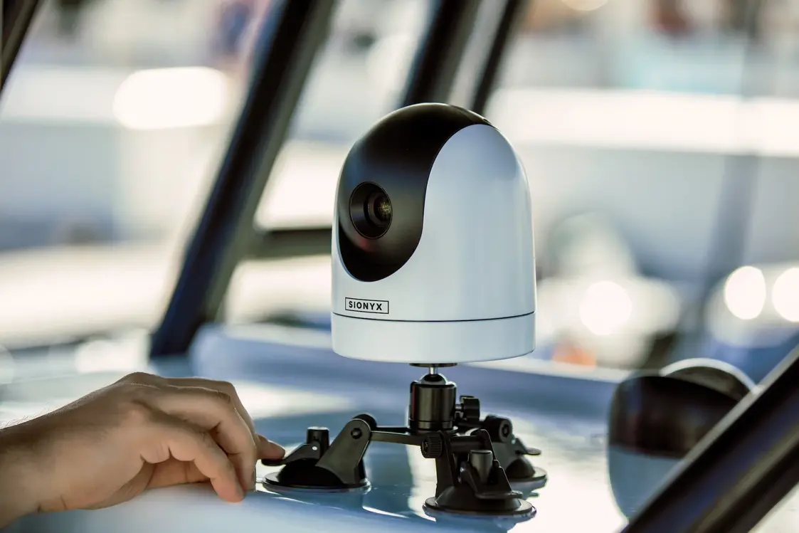 white nightwave sionyx marine navigational camera installation