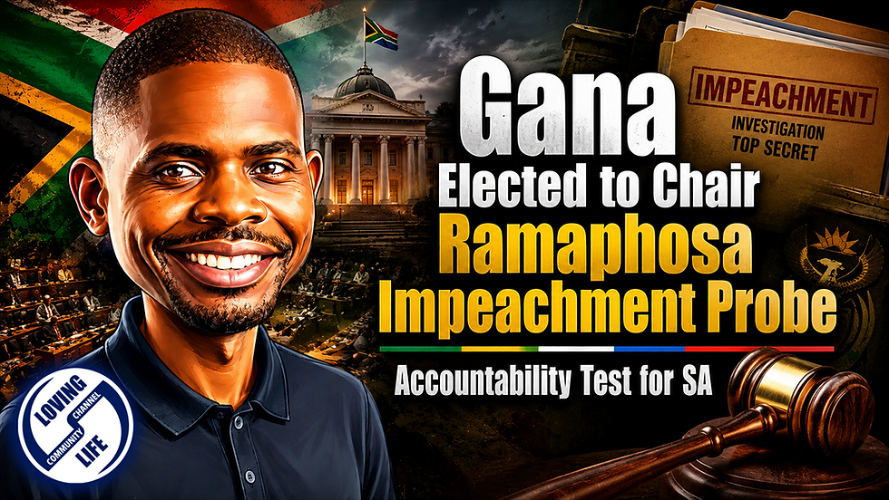 Gana Elected to Chair Ramaphosa Impeachment Probe: Accountability Test for SA