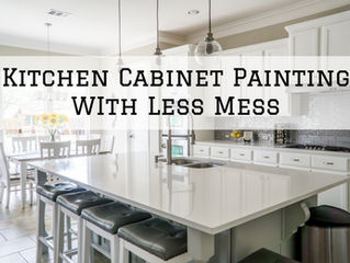 Kitchen Cabinet Painting WIth Less Mess in Scappoose, OR