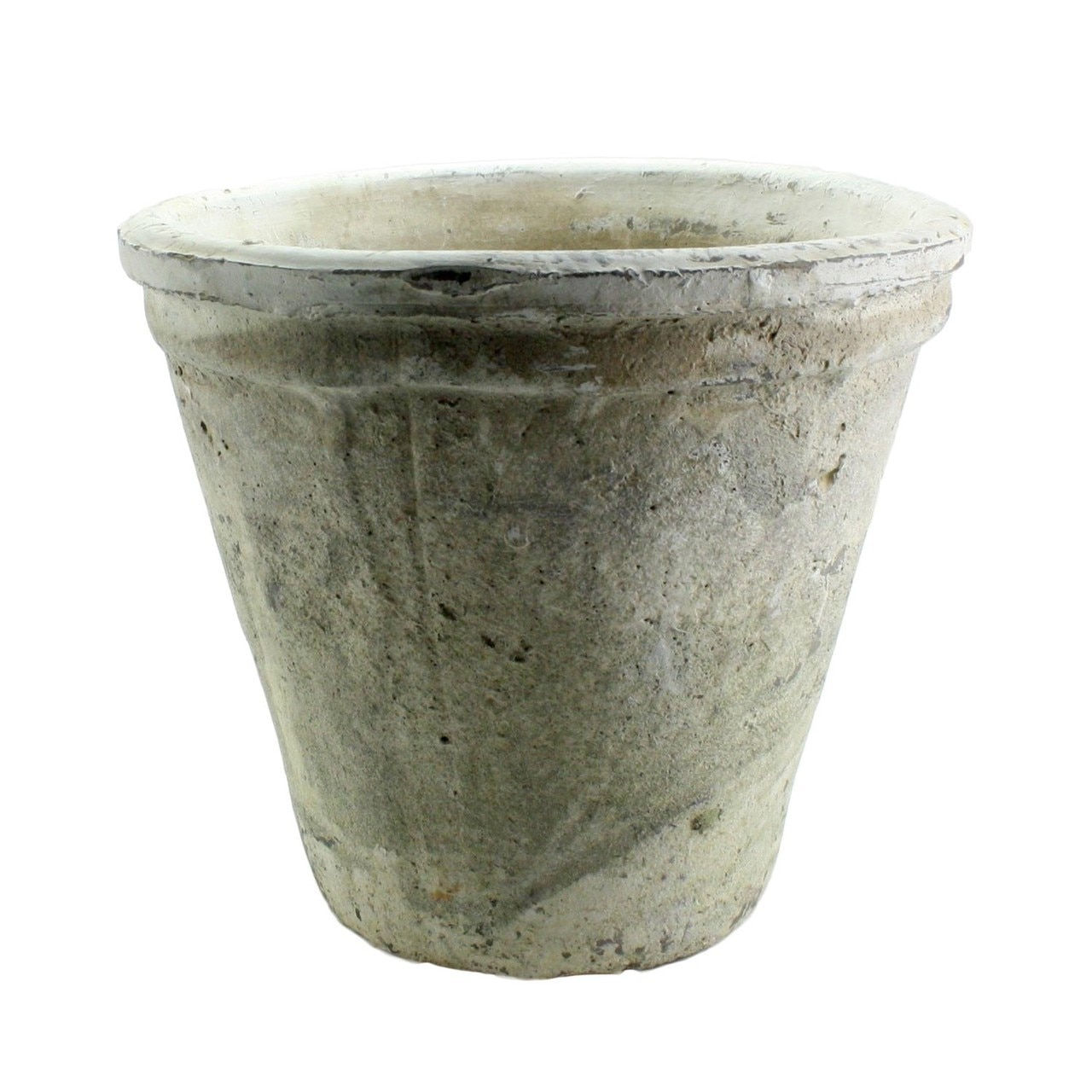 Rustic Terra Cotta Flower Pot Set of 2 - 5" Gray