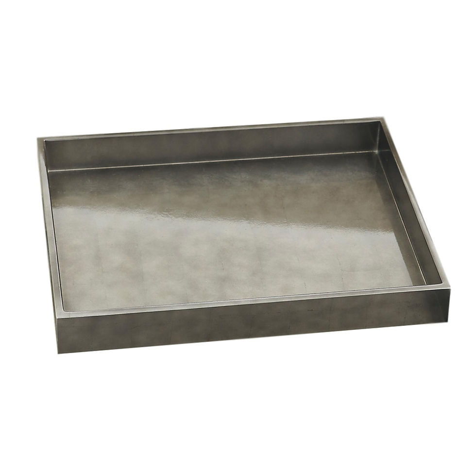 Luxe Lacquer decorative Tray - Gunmetal