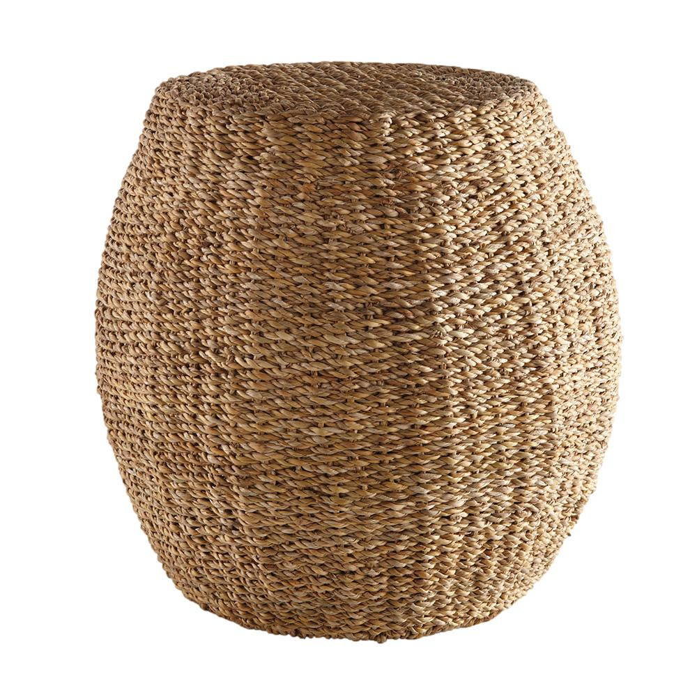 Casual Woven Seagrass Pouf - Hourglass