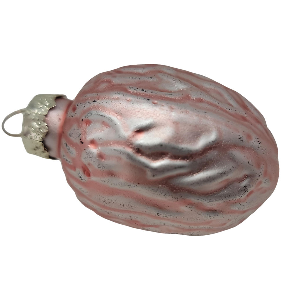 Thumbnail: 10 Mini Glass Ornaments - Light Pink