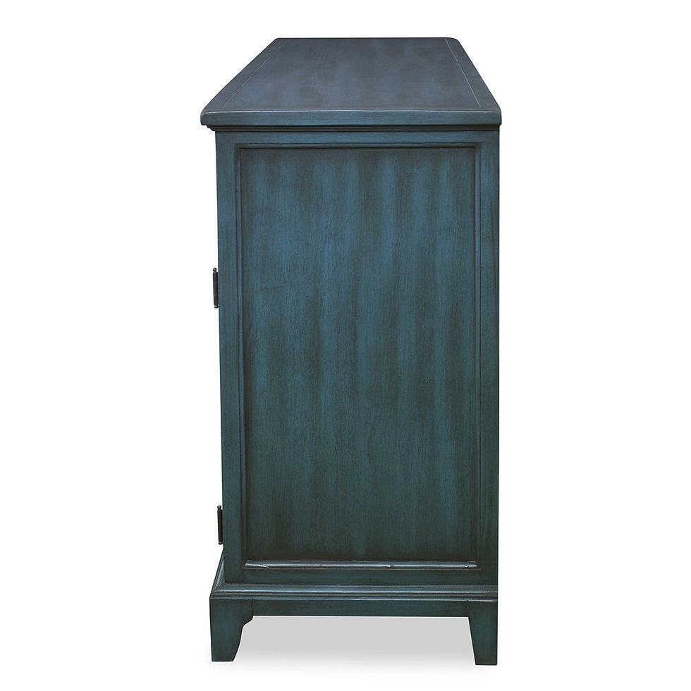 Thumbnail: Cottage Blue Green Lattice Media Cabinet