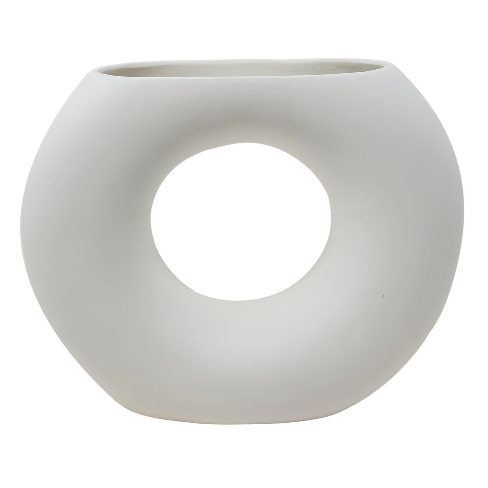 Thumbnail: Matte White Open Circle Vases