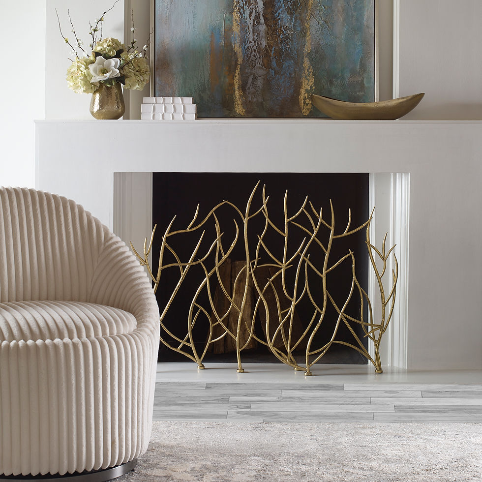 Thumbnail: Golden Branches Fireplace Screen