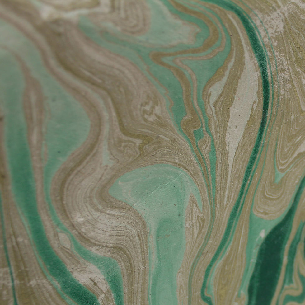 Thumbnail: Lokta Marbleized Paper Gift Bags - Malachite