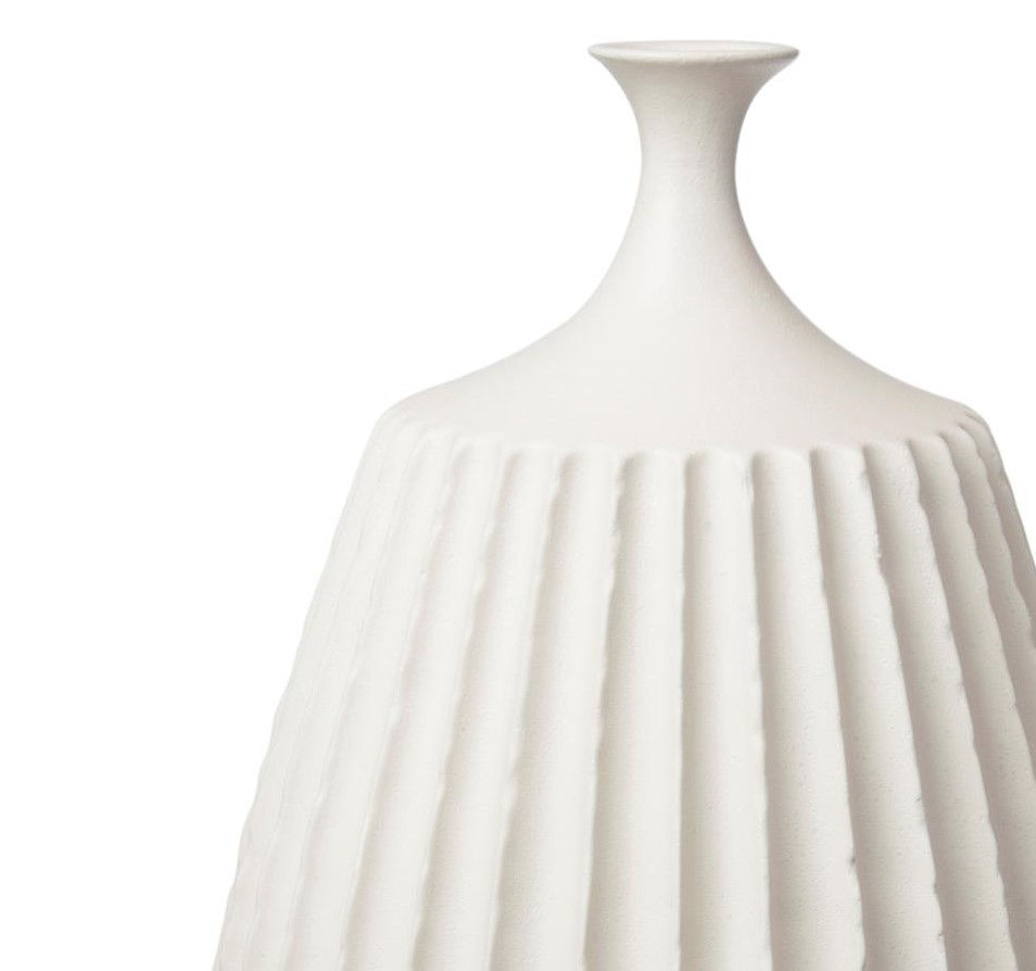 Thumbnail: Sawtooth Bottle Vases - Rustic White