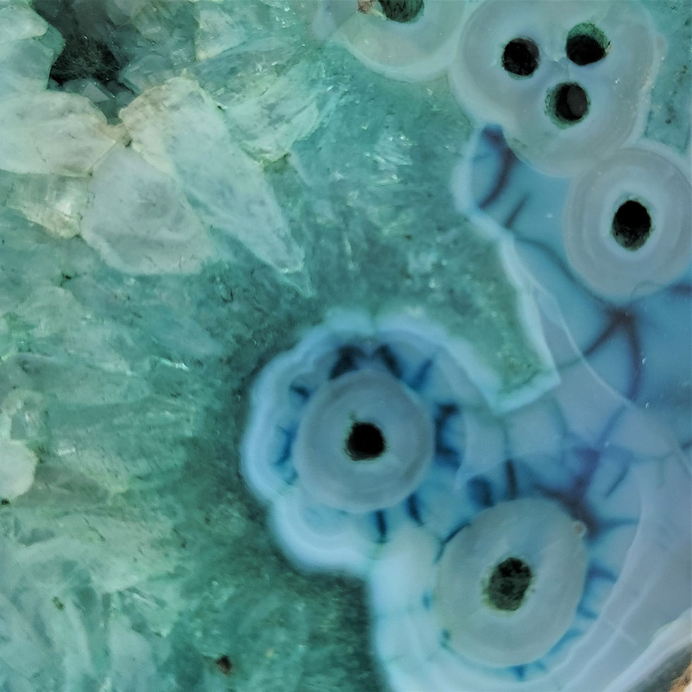 Thumbnail: Agate Slice Ornament - Azure