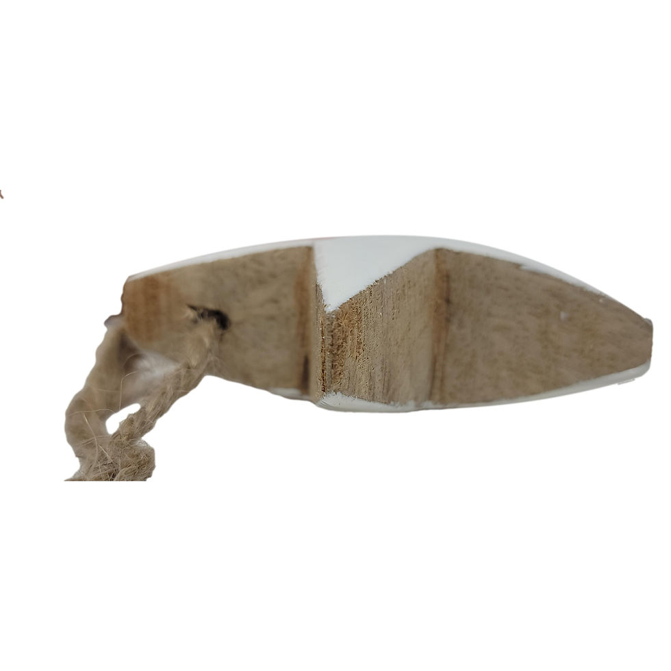 Thumbnail: Rustic Wood Star Ornament - White
