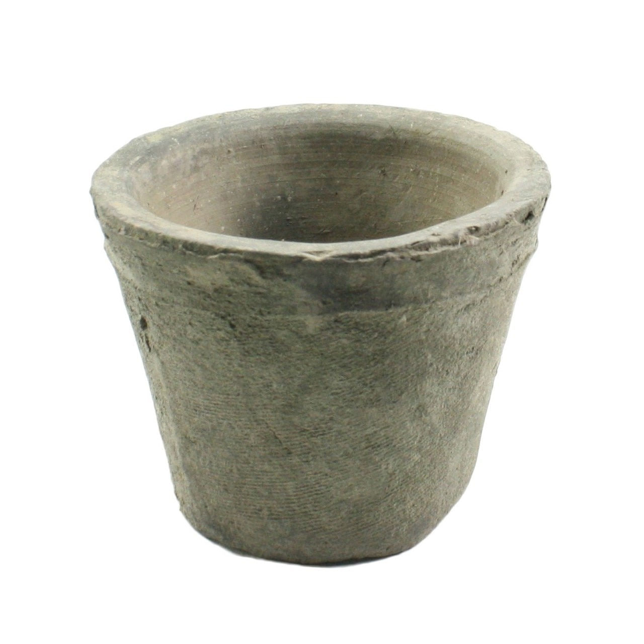 Rustic Terra Cotta Flower Pot Set of 6 - 3" Gray