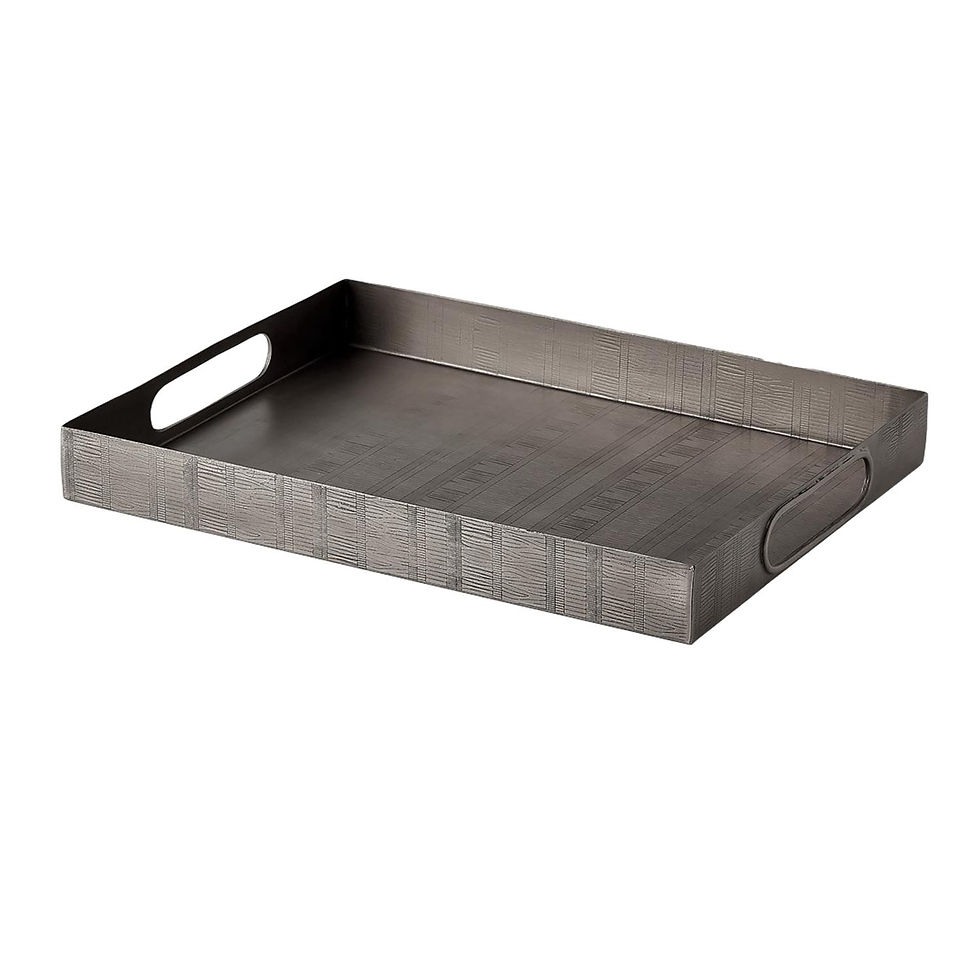 Classic Etched Antiqued Nickel Trays