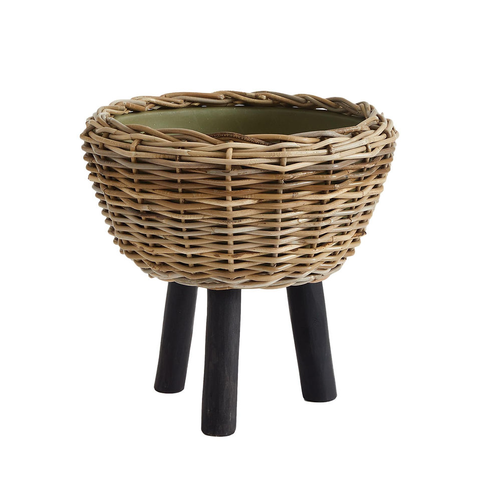 Thumbnail: Woven Rattan Plant Baskets on Risers