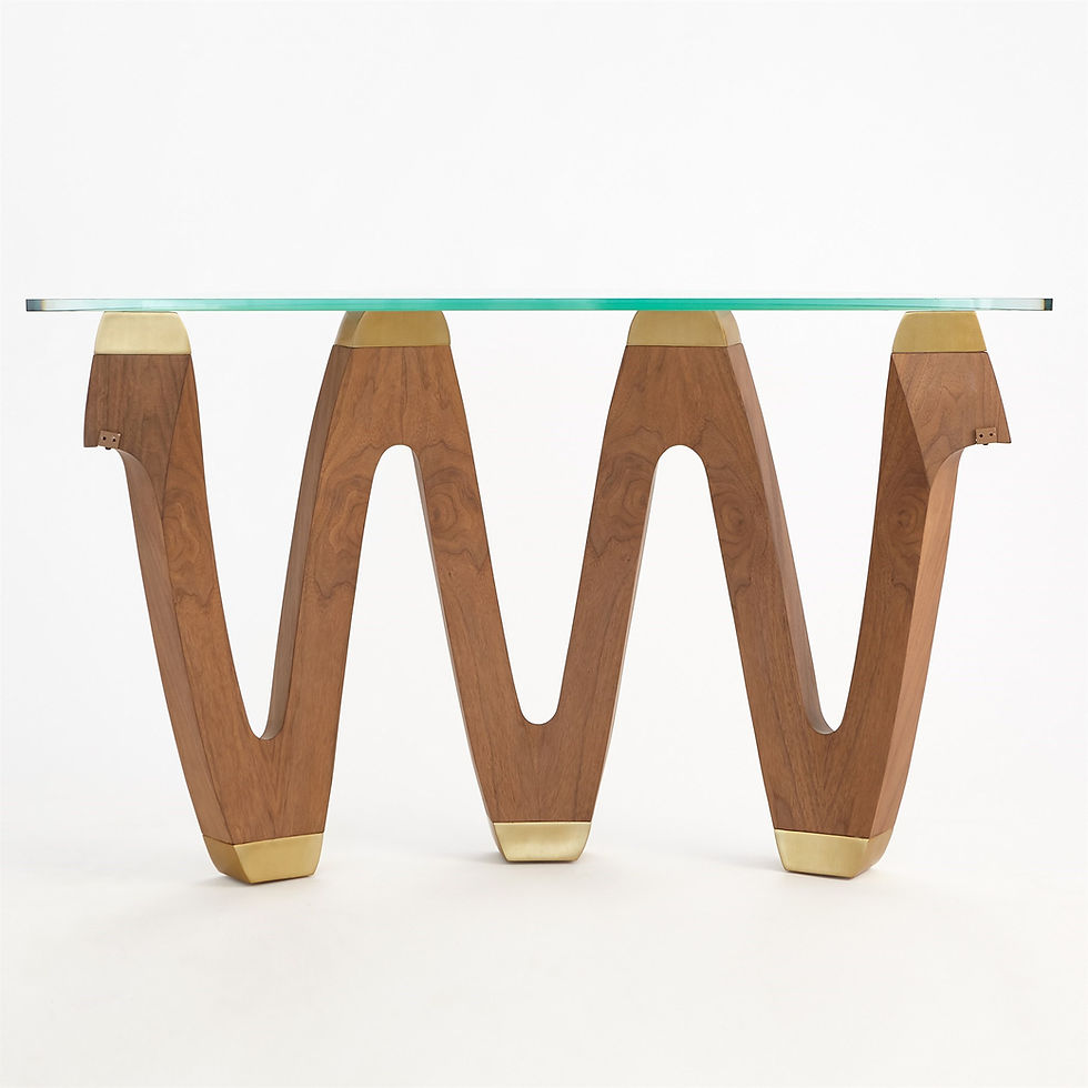 Thumbnail: Wood Zig Zag Console Table