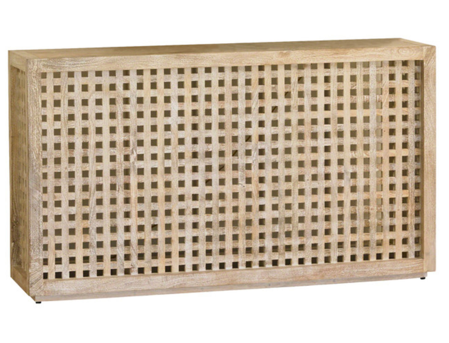 Driftwood Lattice Console Table