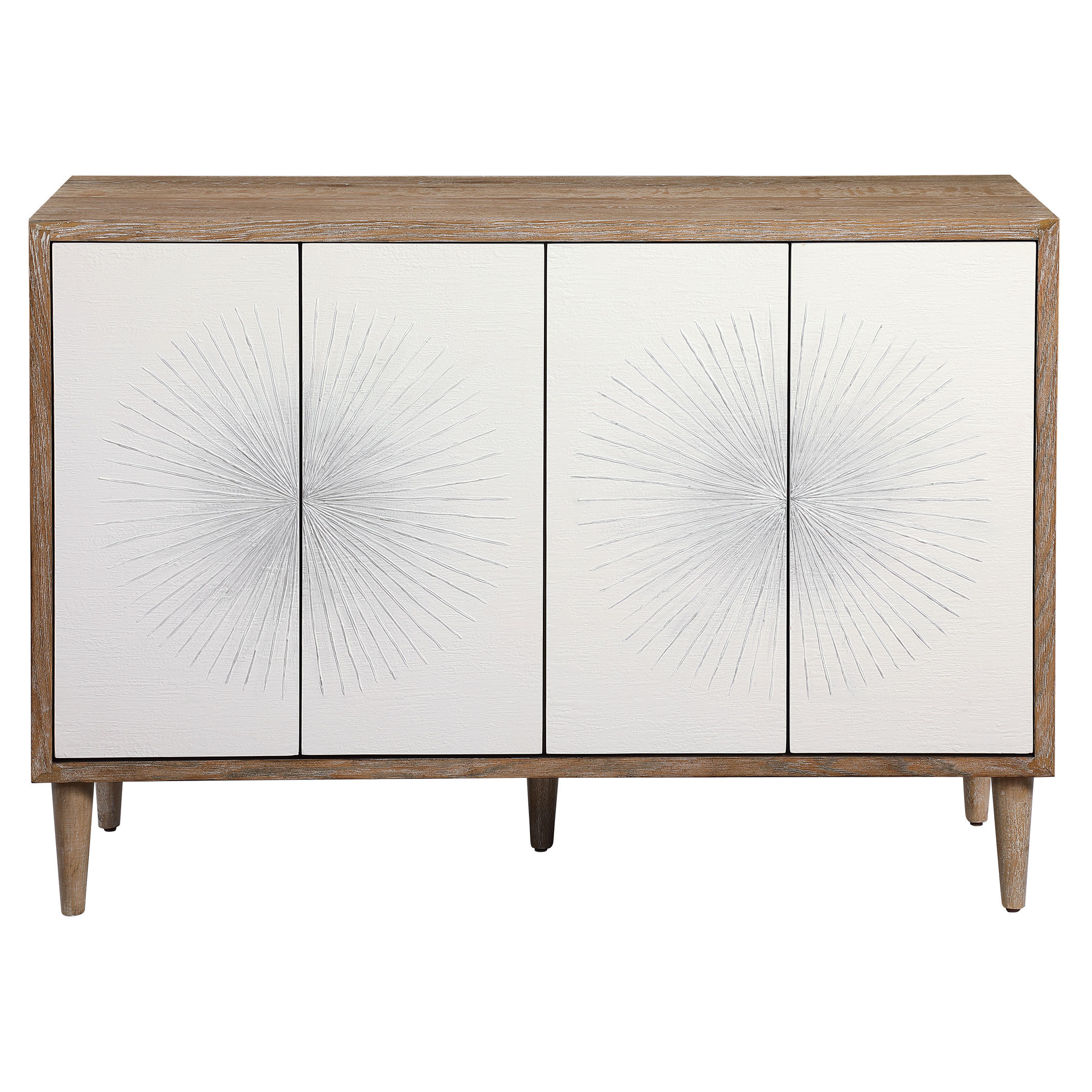 Two Tone Starburst Accent Cabinet