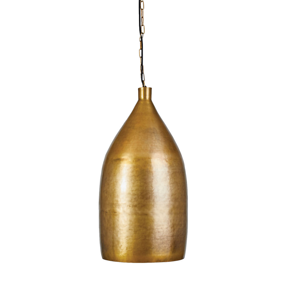 Classic Tapered Antiqued Brass Pendants