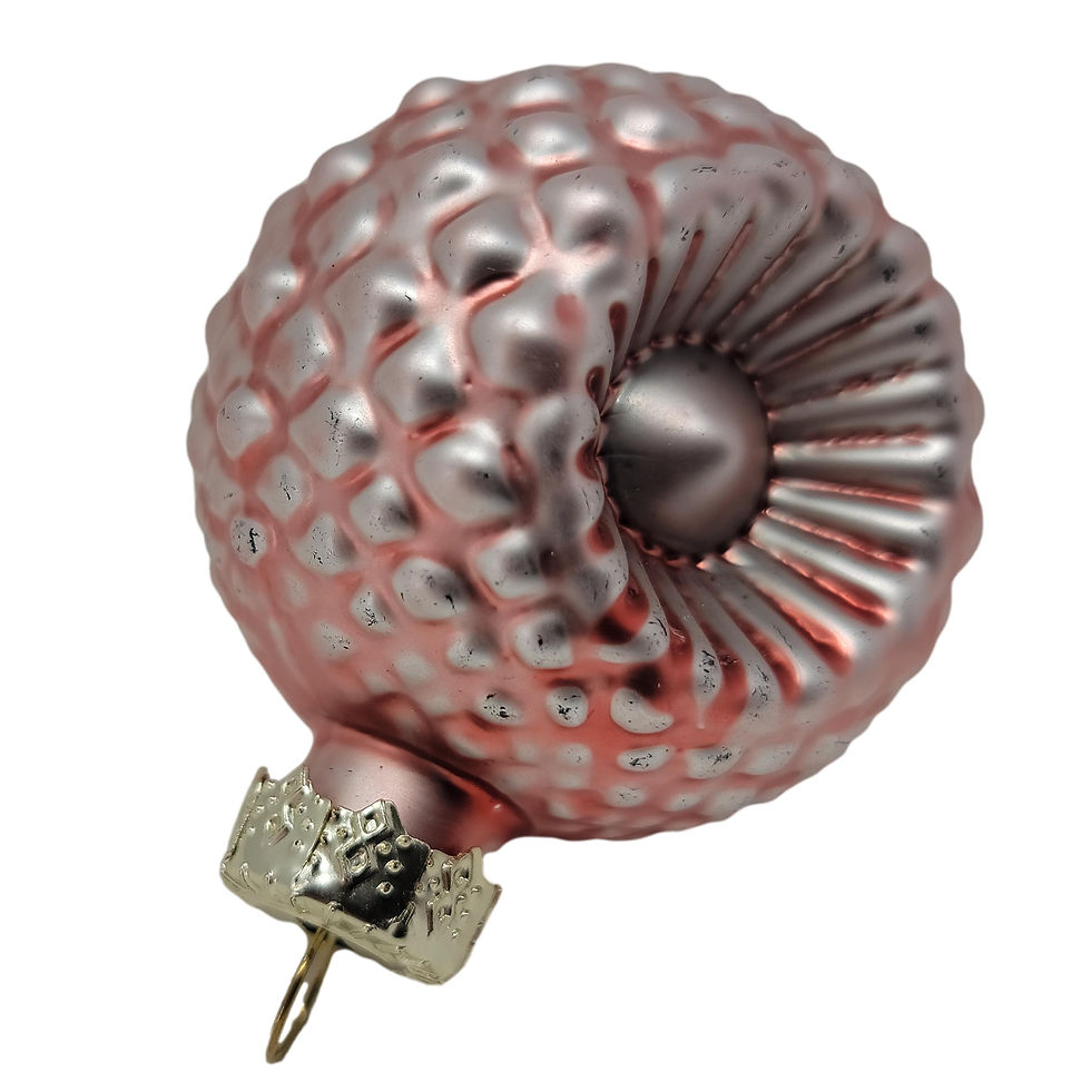 Thumbnail: 10 Mini Glass Ornaments - Light Pink