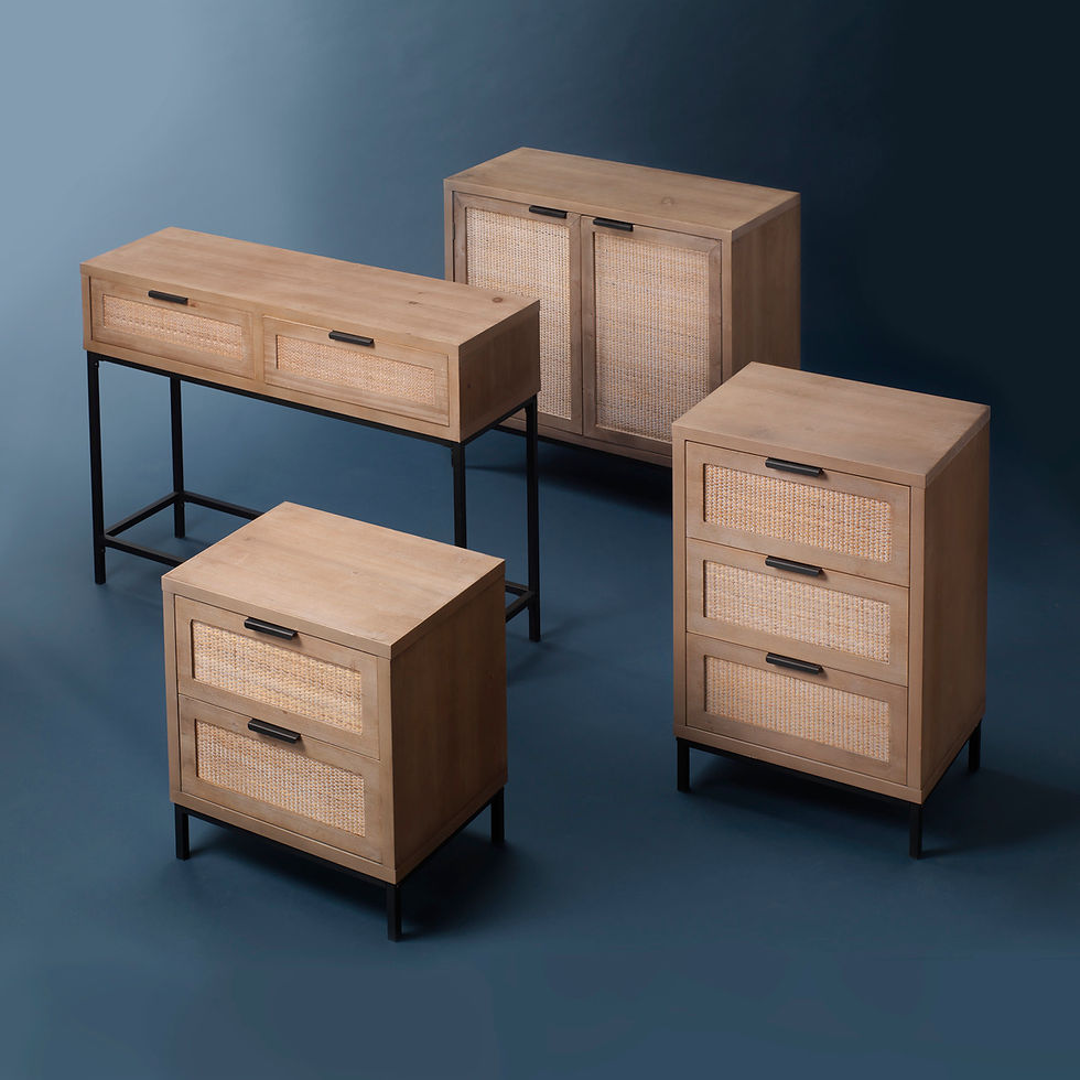 Thumbnail: Raffia Front Accent Cabinet