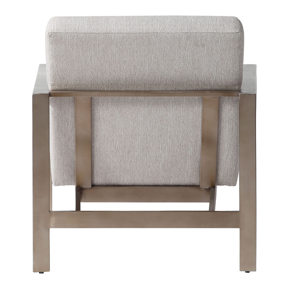 Thumbnail: Contemporary Open Bronze Accent Chair